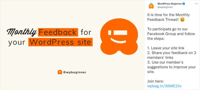 facebook cross promotion example