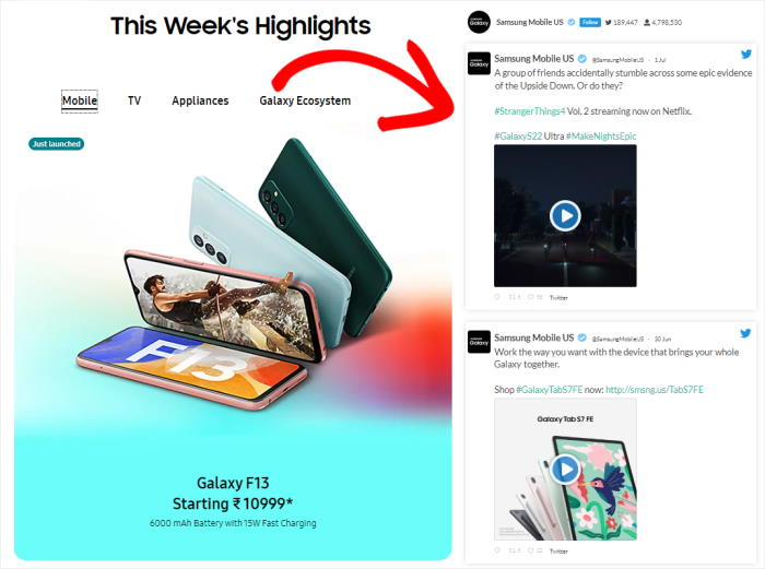 sidebar twitter feed beispiel