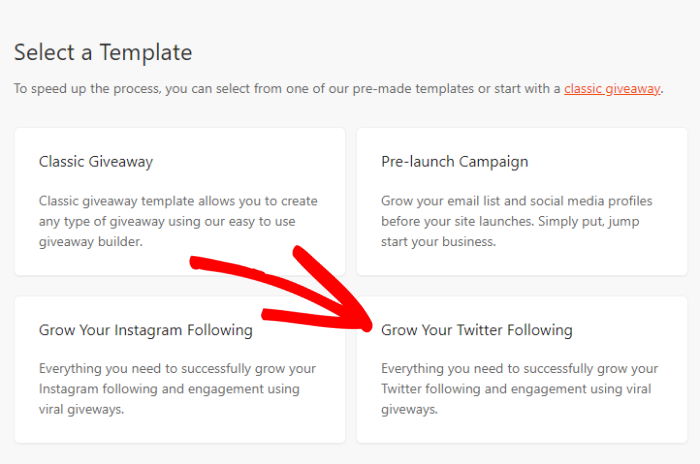 plantilla twitter para rafflepress