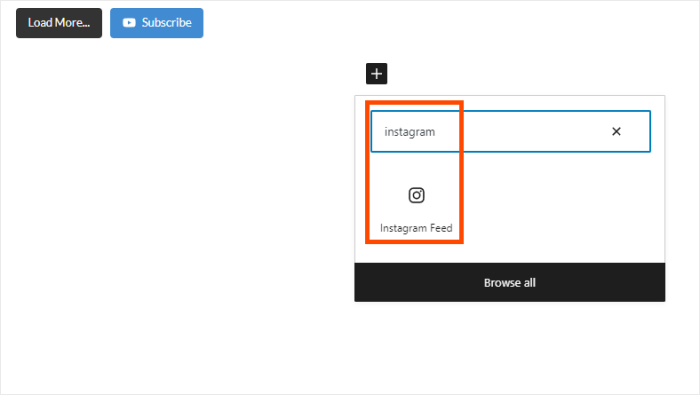 incorporar bloco de instagram