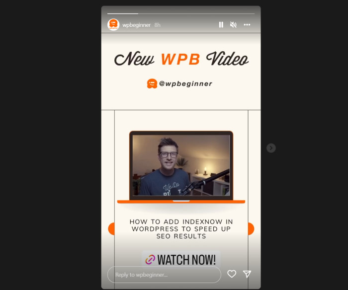 exemplo de história do instagram