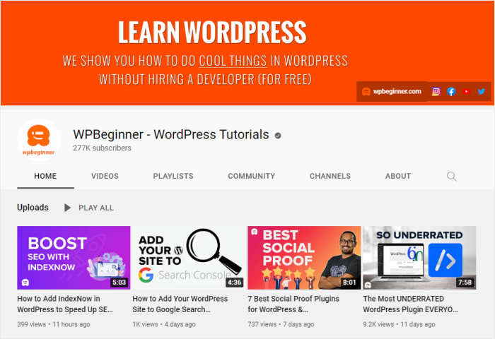 exemplo de canal profissional no youtube