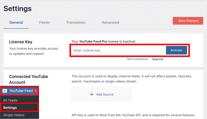 insert license key and activate the plugin
