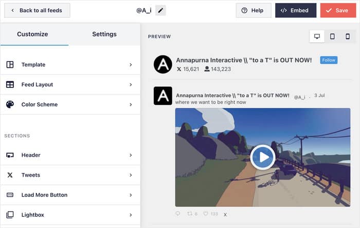 live feed editor for your twitter