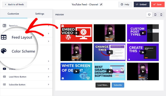 feed-layout-for-your-youtube-channel-feed - Smash Balloon feed layout for your youtube channel feed