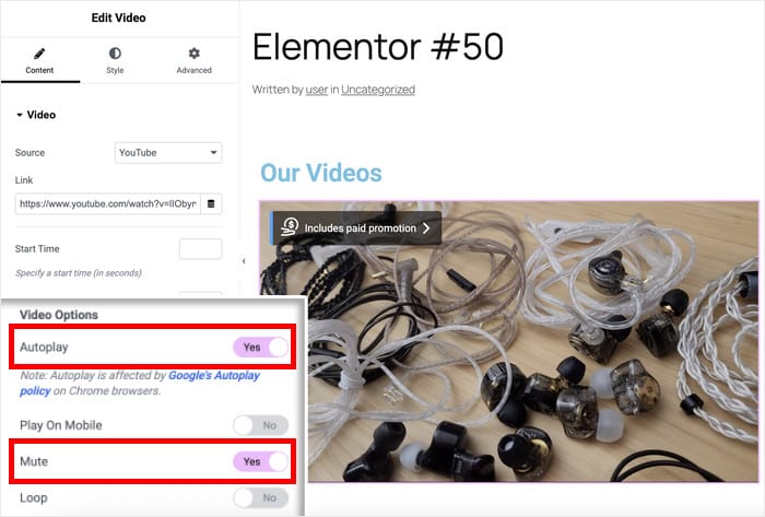 safely enable autoplay on your elementor videos - Smash Balloon safely enable autoplay on your elementor videos