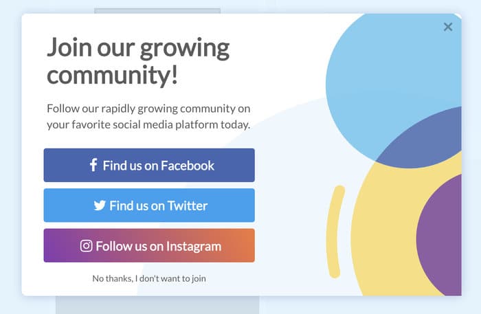 grow your instagram following using popups