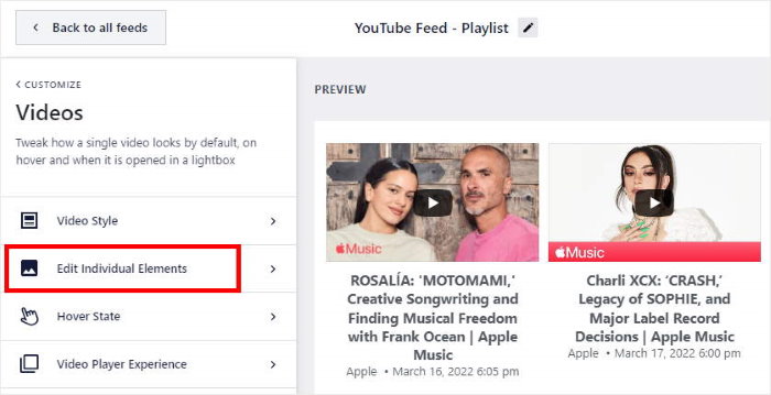 einzelne Elemente bearbeiten youtube video