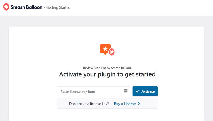 aktivieren Sie Ihre Lizenz Bewertungen feed pro
