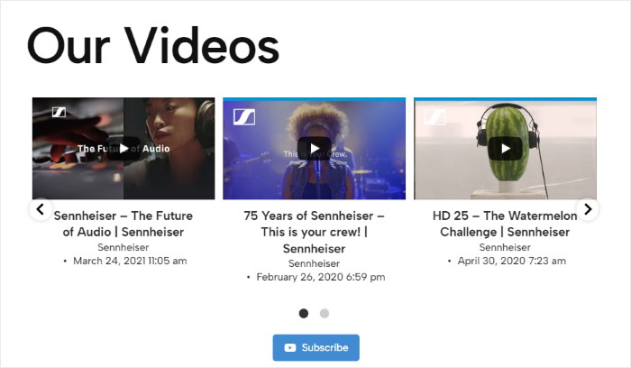 incorporar lista de reprodução do youtube no wordpress