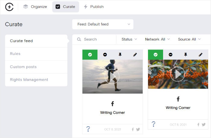 curate your feed social media