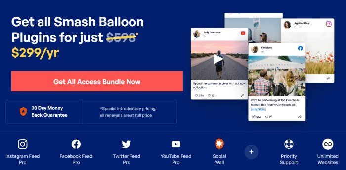 smash balloon curator.io alternative all access bundle
