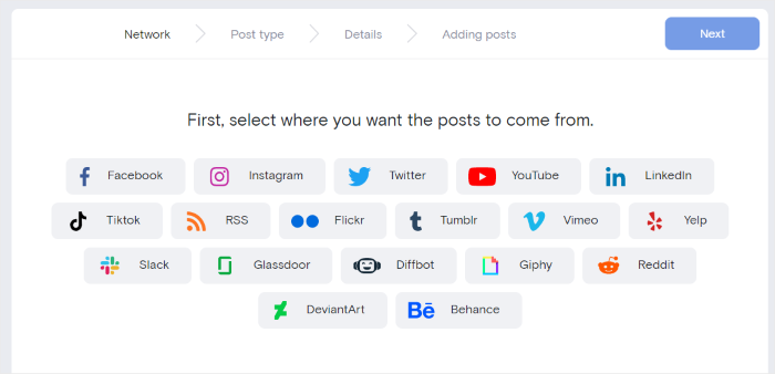 select your source curator io