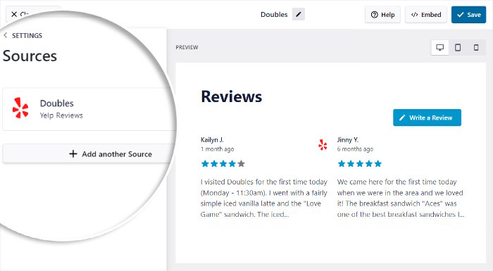 add another source reviews feed lite