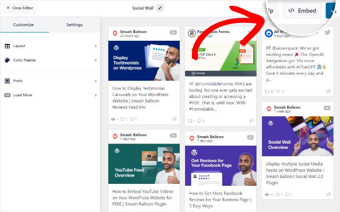 integra tu muro de redes sociales