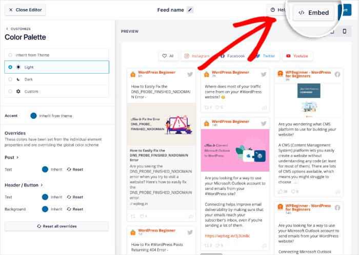intégrez facilement votre mur social