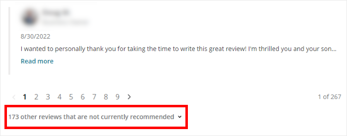 comentários ocultos yelp