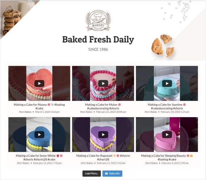 divi youtube shorts ausgabe beispiel