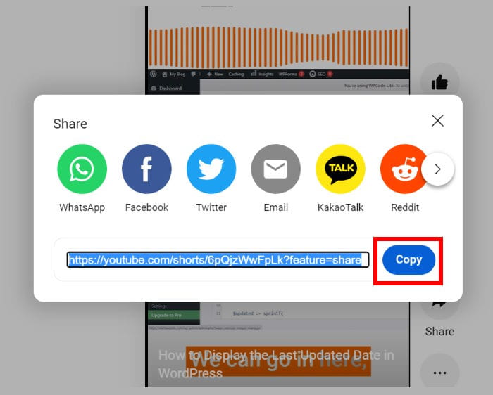 manuell kopieren einbetten codes wordpress