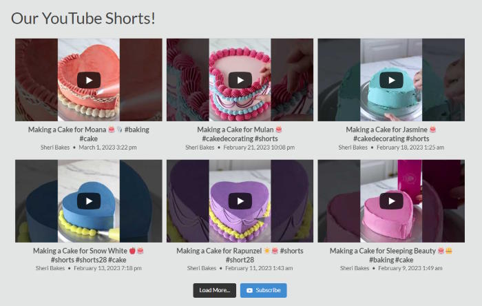 Beispiel youtube shorts feed