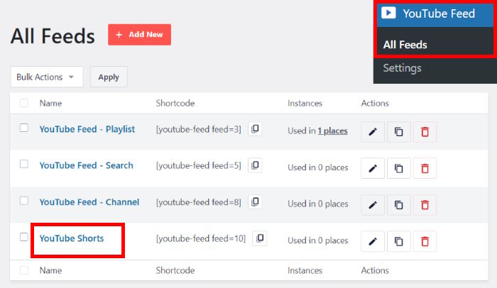 youtube shorts feed geöffnet