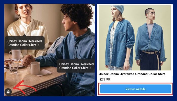 instagram shopping beispiel