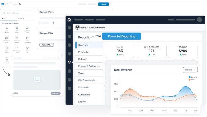 caraterísticas do easy digital downloads