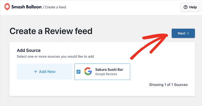 selezionare il nuovo business google aggiunto