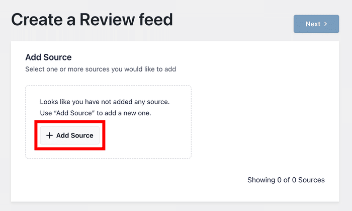 aggiungere una nuova fonte per il feed delle recensioni pro