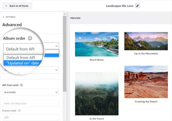 updated on date sorting facebook