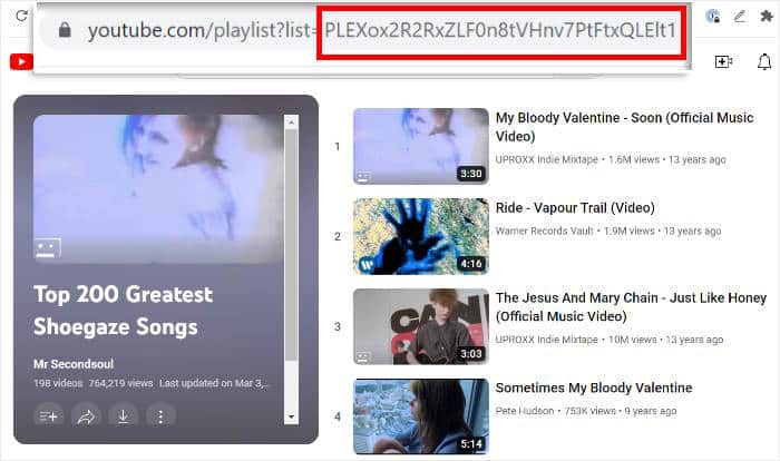 playlist link kopieren youtube feed pro