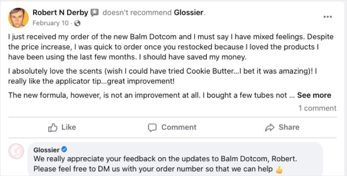 example of a review response