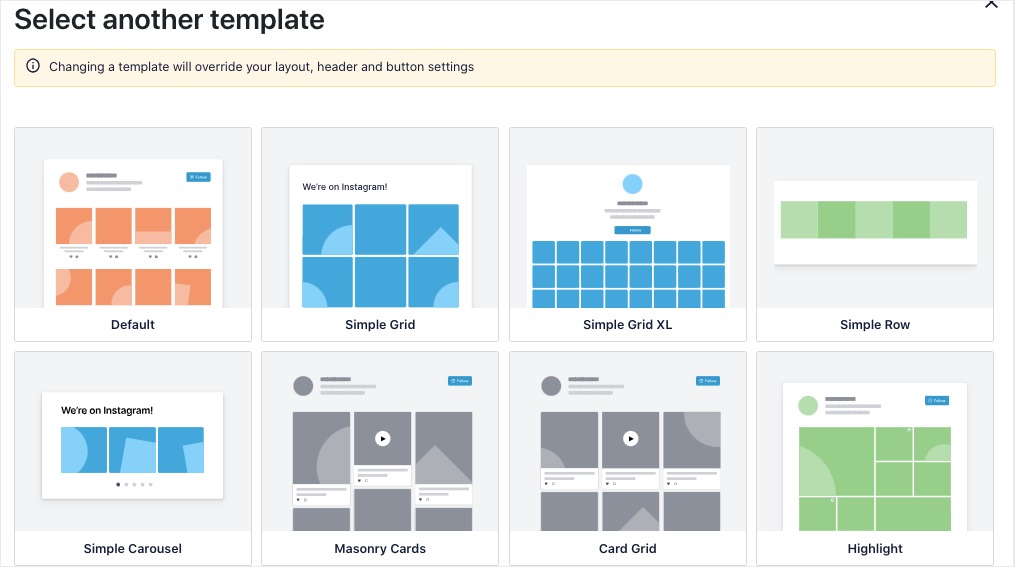 example of instagram feed templates