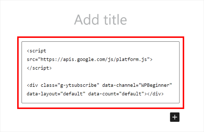 youtube-Schaltfläche mit Einbettungscode hinzufügen