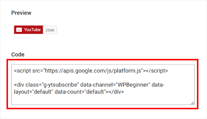 youtube-Schaltfläche kopieren Code einbetten