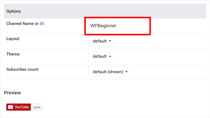 Kanal-ID einfügen youtube button