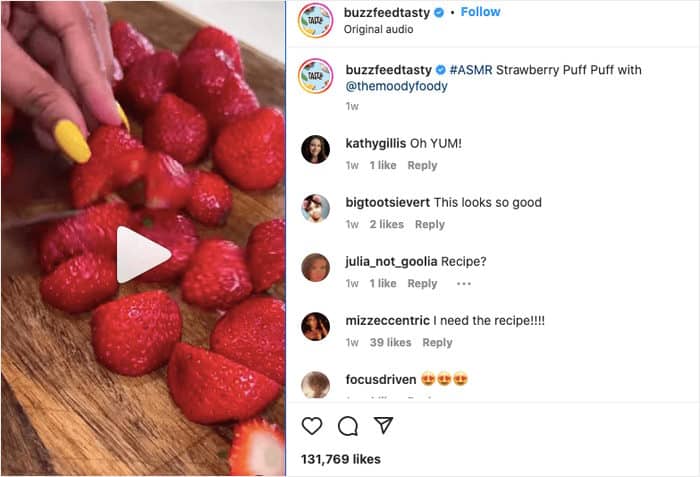 instagram reel beispiel