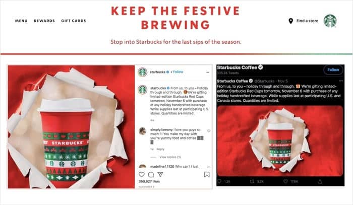 ejemplo de campaña de marketing de starbucks