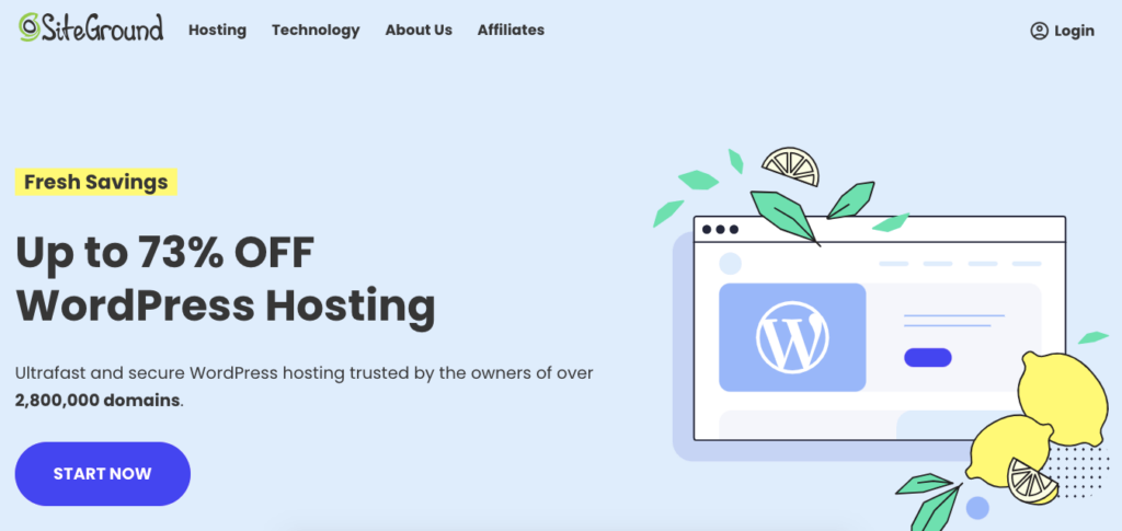 example of a web hosting service