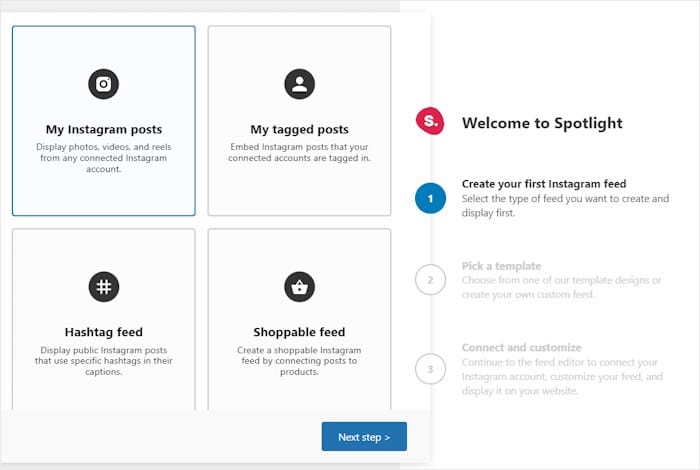 Spotlight für geführten Fluss