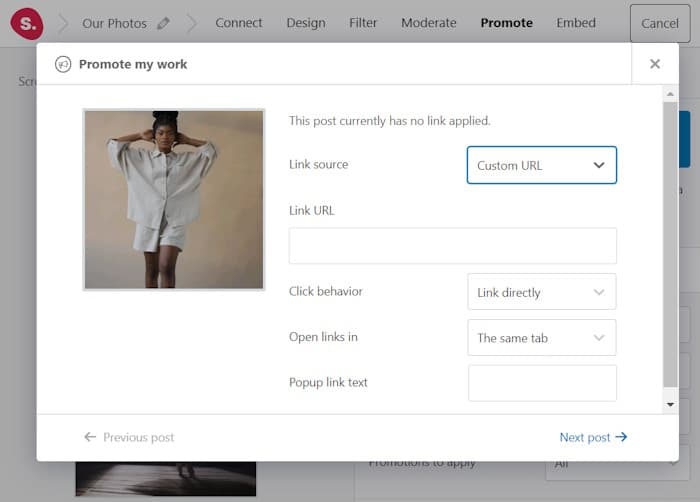 Spotlight Link zum Beitrag hinzufügen