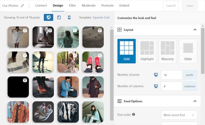live feed customizer spotlightwp