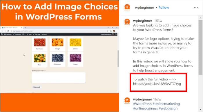 promoción cruzada de youtube a instagram