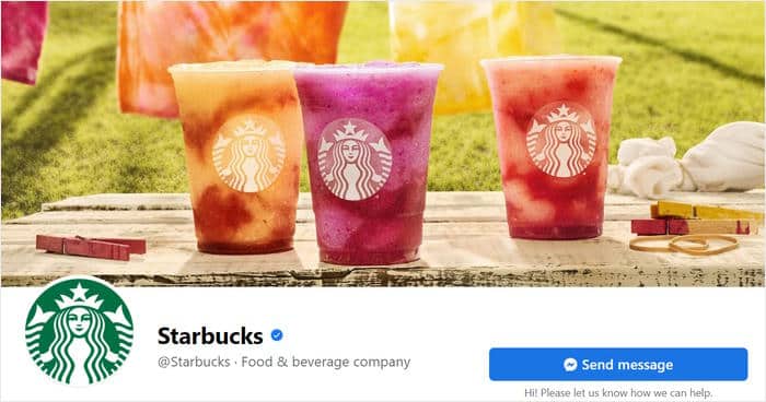 ejemplo de foto de portada de starbucks