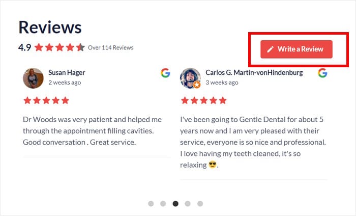 write new review reviews feed pro
