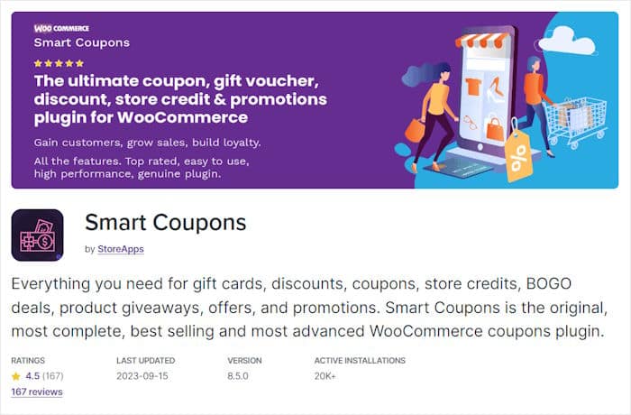 Smart Coupons WooCommerce plugin