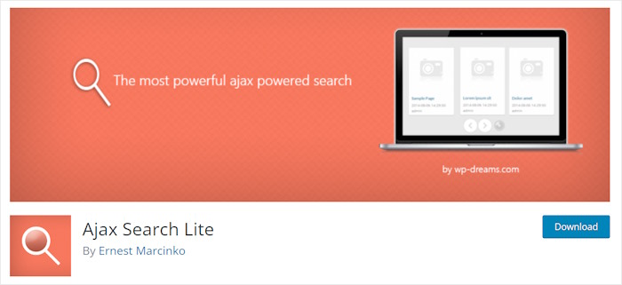 ajax search lite プラグイン