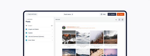 Erweiterte Anpassung des Feeds