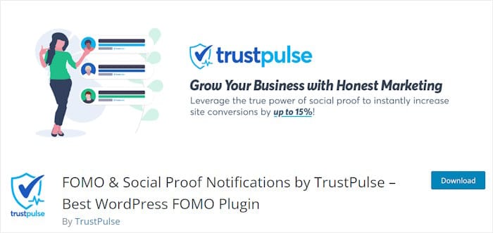 trustpulse prova sociale gratuita