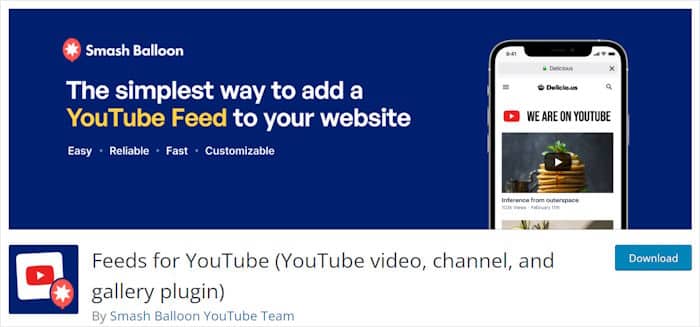 feed per youtube plugin gratuito